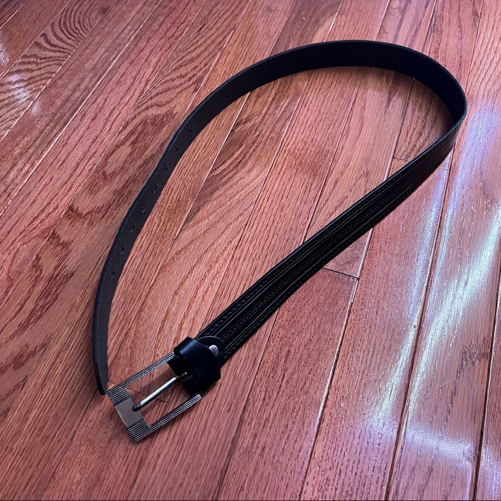 black leather belt